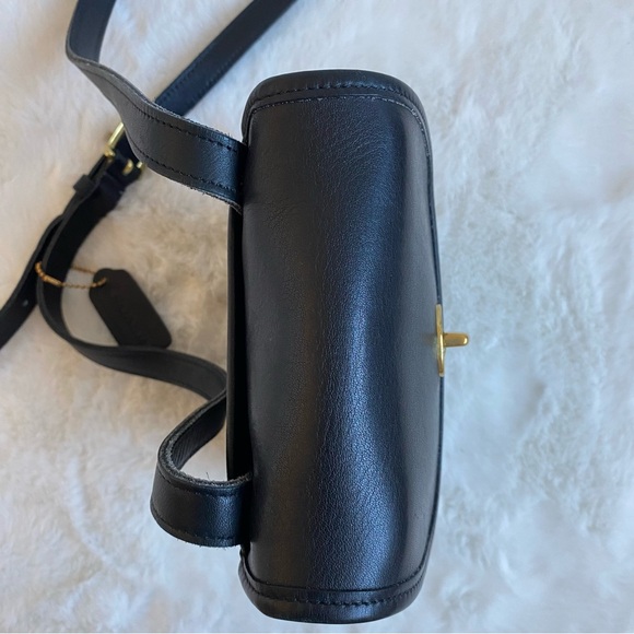 Coach Vintage 9978 Black Leather Crossbody Scooter Sidepack Bag - Picture 6 of 11